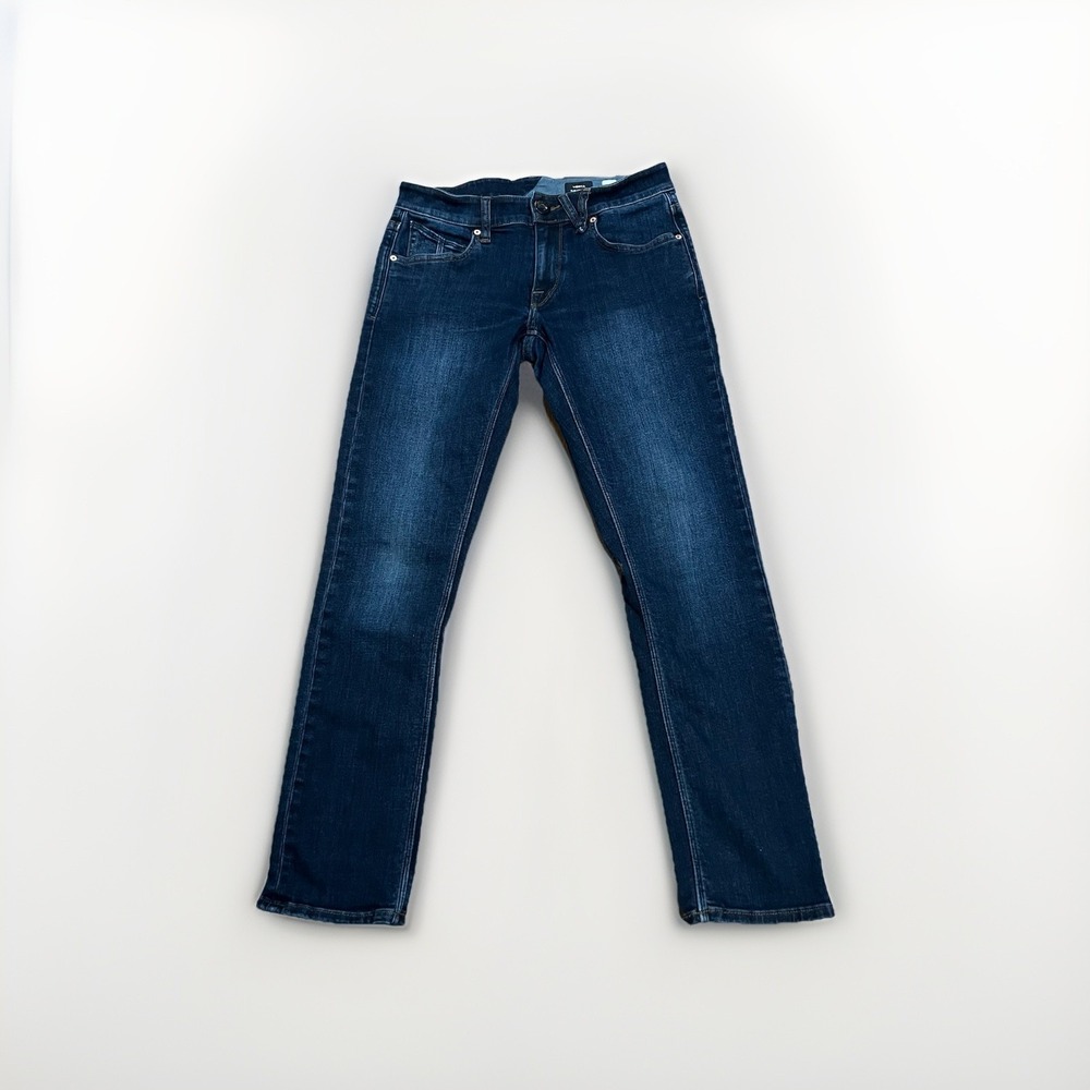 Volcom Vorta Slim Straight Jeans Men's 28 Dark Wash Denim Skate Y2K